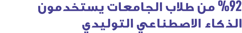 %92 من طلاب الجامعات يستخدمون الذكاء الاصطناعي التوليدي