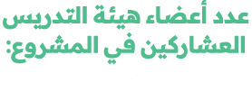 عدد أعضاء هيئة التدريس العشاركين في المشروع: 9